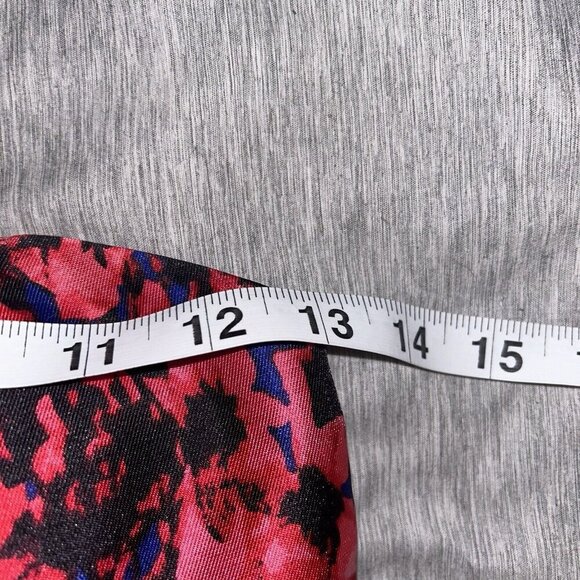 B. Darlin Red & Blue Floral Illusion Printed Strapless Formal Prom Dress Size XS - Picture 8 of 9